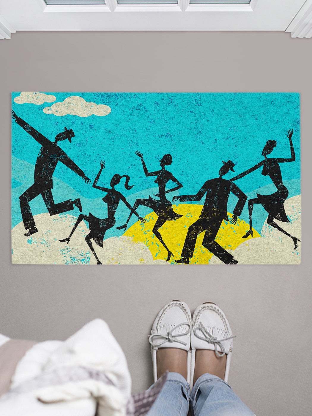 

Придверный коврик в прихожую для обуви, на резиновой основе, 75x45 см door_64180 JoyArty