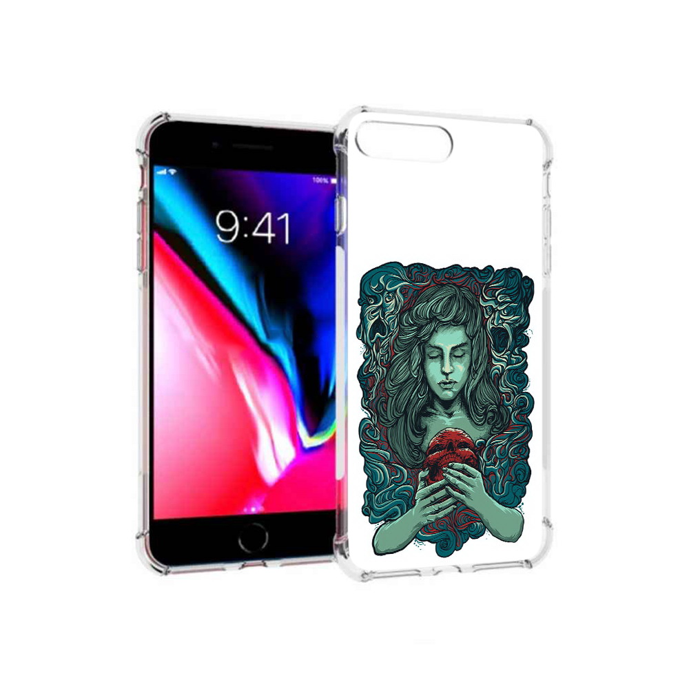 

Чехол MyPads Tocco для Apple iPhone 8 Plus спящая девушка (PT70866.609.619), Прозрачный, Tocco