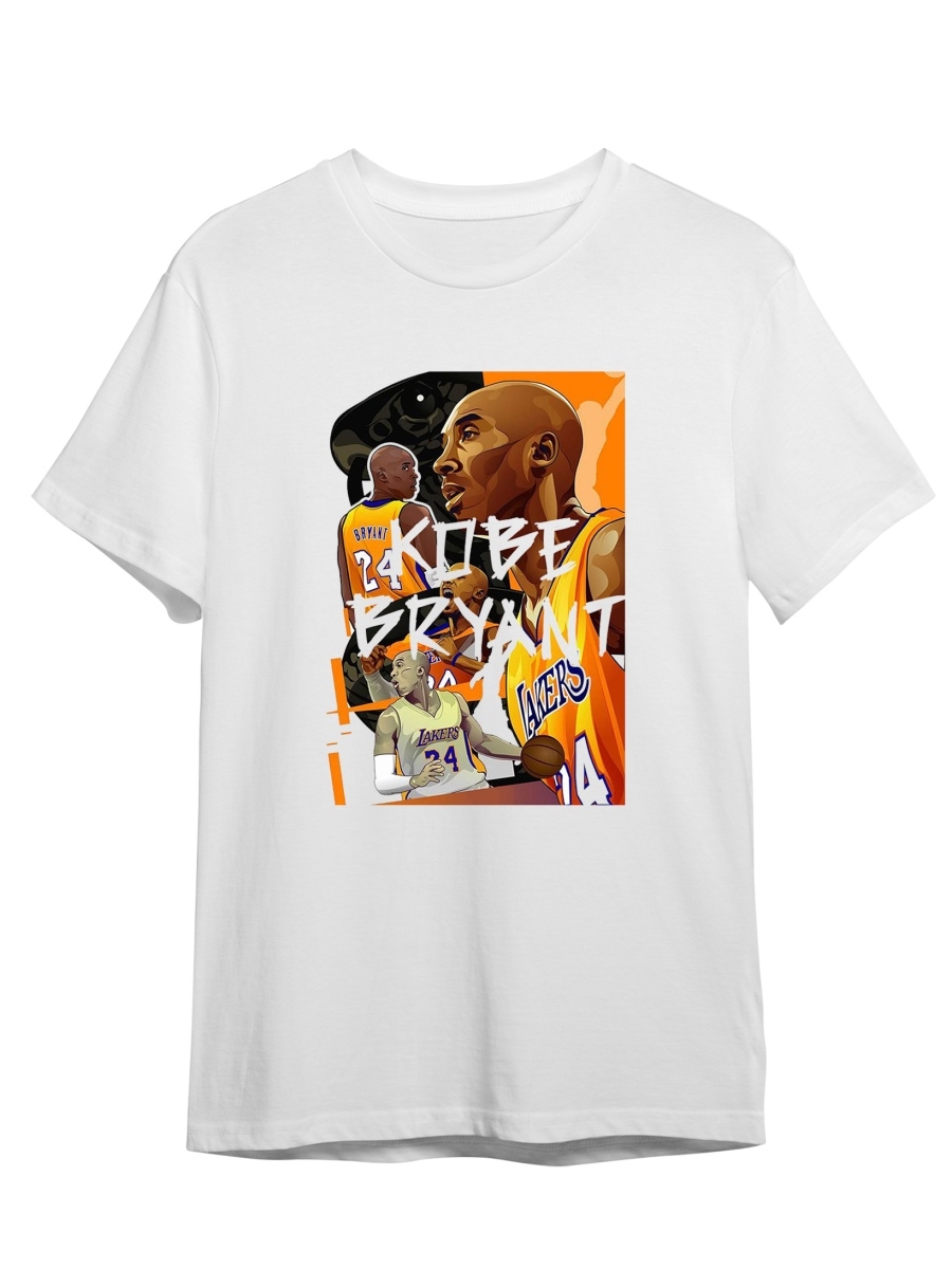 фото Футболка унисекс сувенирshop баскетбол/nba/kobe bryant 4 белый 2xl