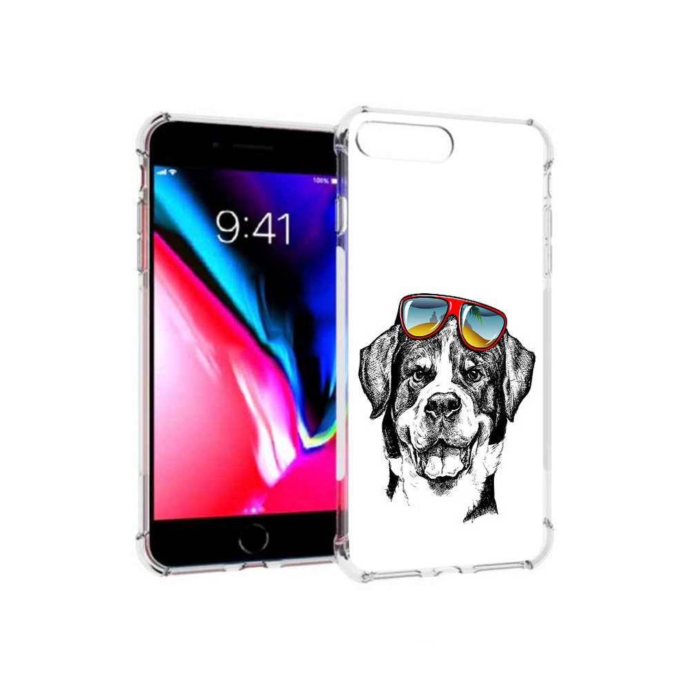

Чехол MyPads Tocco для Apple iPhone 8 Plus счастливая собака (PT70866.609.631), Прозрачный, Tocco