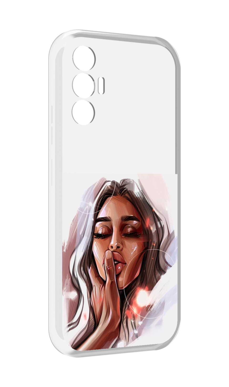 

Чехол MyPads Большие-губы женский для Tecno Pova 3, Прозрачный, Tocco