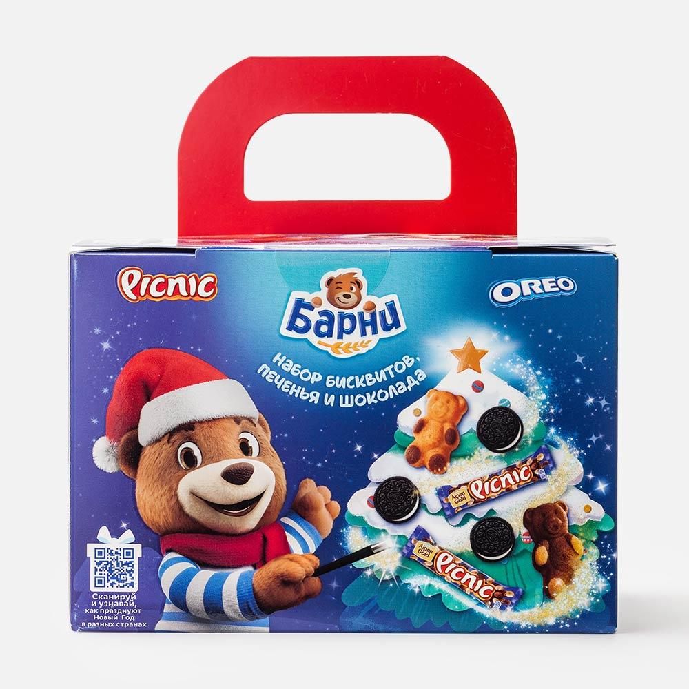 

Набор кондитерский Oreo Барни Picnic, бисквит, печенье и шоколад, 370 г