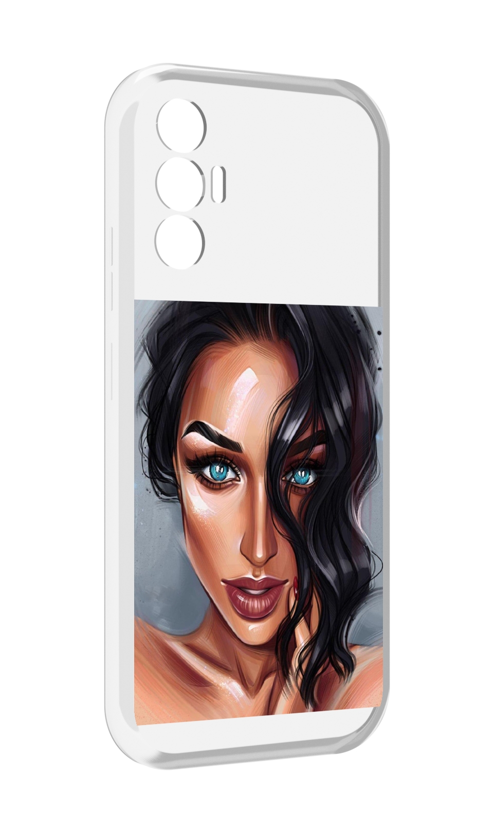 

Чехол MyPads Брюнетка для Tecno Pova 3, Прозрачный, Tocco