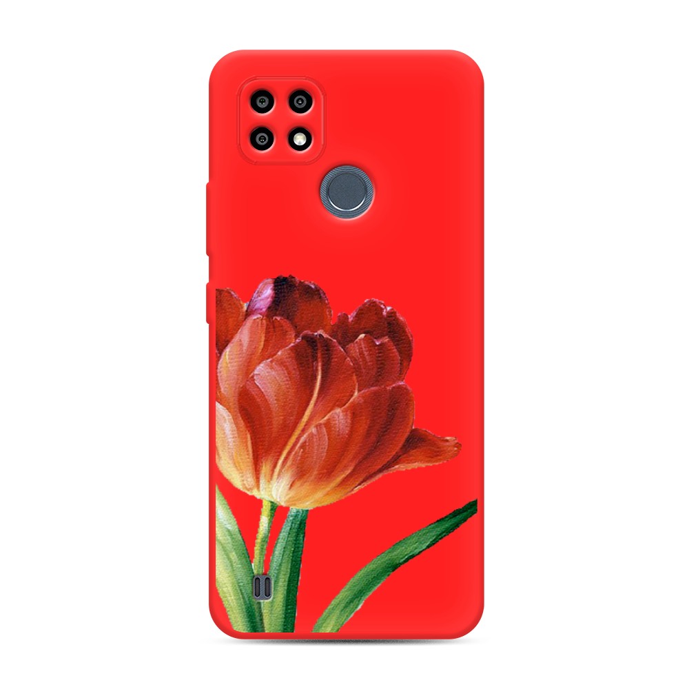 

Чехол Awog на Realme C21Y/C25Y "Красный тюльпан"