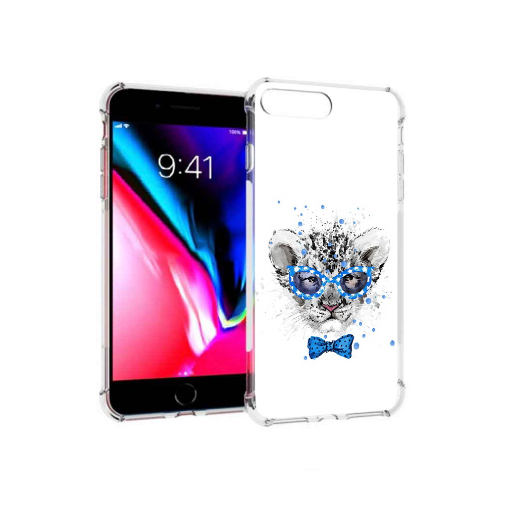 

Чехол MyPads Tocco для Apple iPhone 8 Plus тигренок с бабочкой (PT70866.609.642), Прозрачный, Tocco