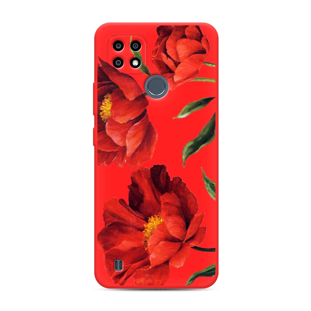 

Чехол Awog на Realme C21Y/C25Y "Красные маки"