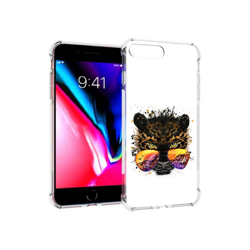 

Чехол MyPads Tocco для Apple iPhone 8 Plus тропический леопард (PT70866.609.649), Прозрачный, Tocco
