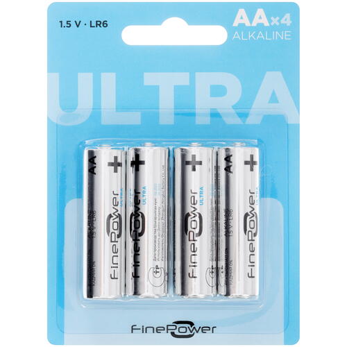 Батарейка FinePower Ultra AA (LR6) 4 шт.