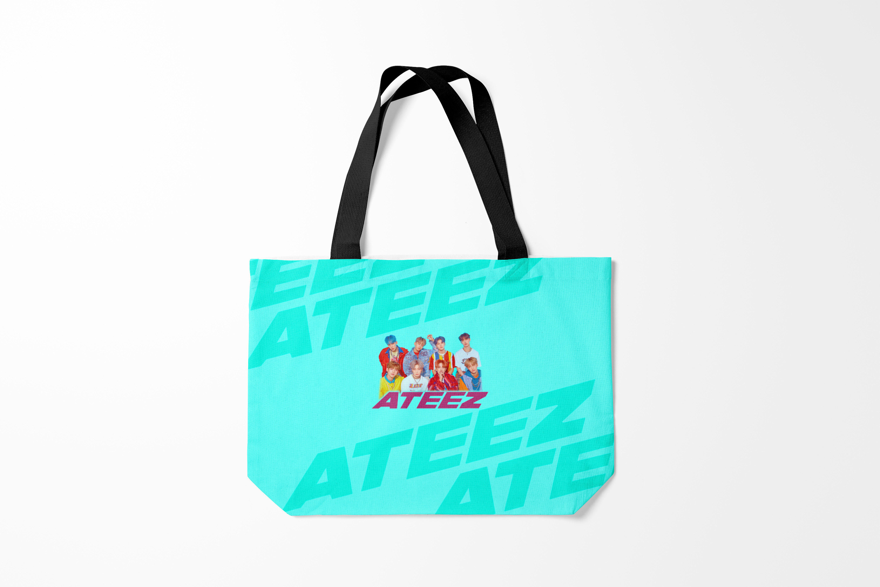 

Сумка шoппер унисекс Burnettie Ateez, бирюзовый, Ateez