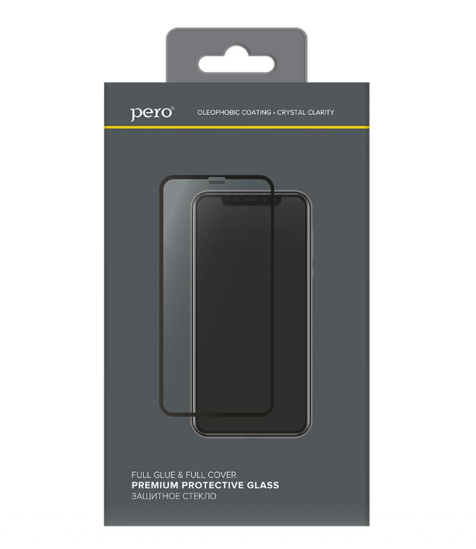Защитное стекло PERO Full Glue для Samsung A03s, черное