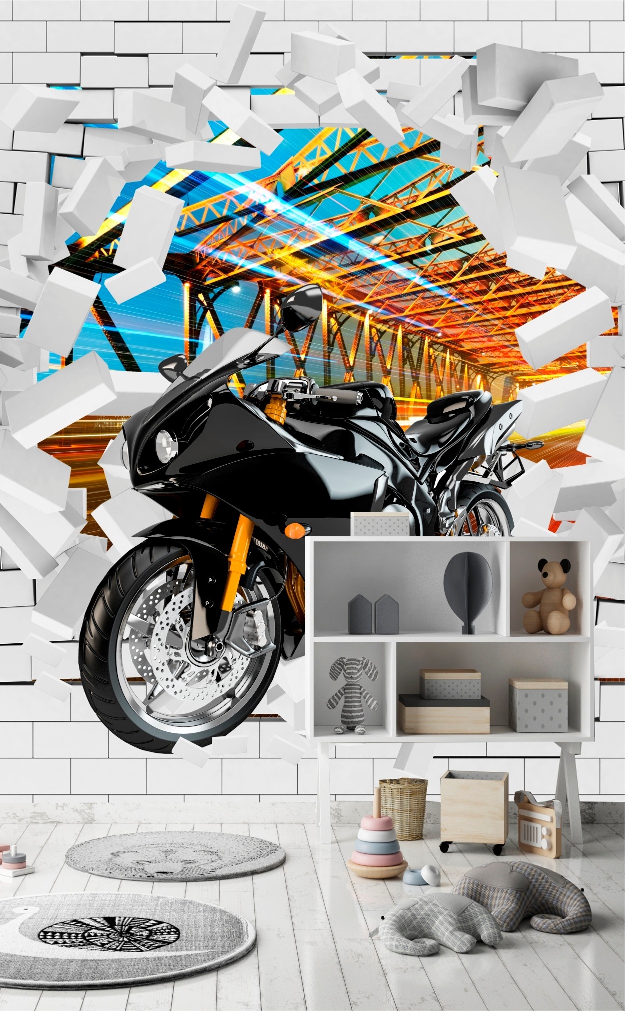 фото Фотообои dekor vinil 3d мотоцикл 200х270 см