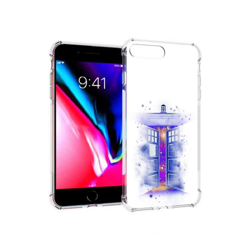 

Чехол MyPads Tocco для Apple iPhone 8 Plus фиолетовый уголок абстракция (PT70866.609.659), Прозрачный, Tocco