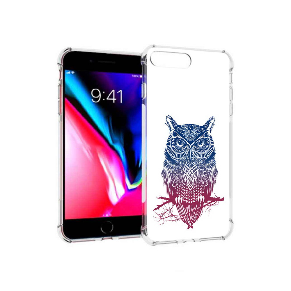 

Чехол MyPads Tocco для Apple iPhone 8 Plus хиппи сова (PT70866.609.664), Прозрачный, Tocco