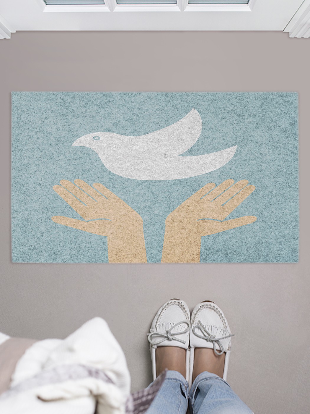 

Придверный коврик в прихожую для обуви, на резиновой основе, 75x45 см door_64375 JoyArty