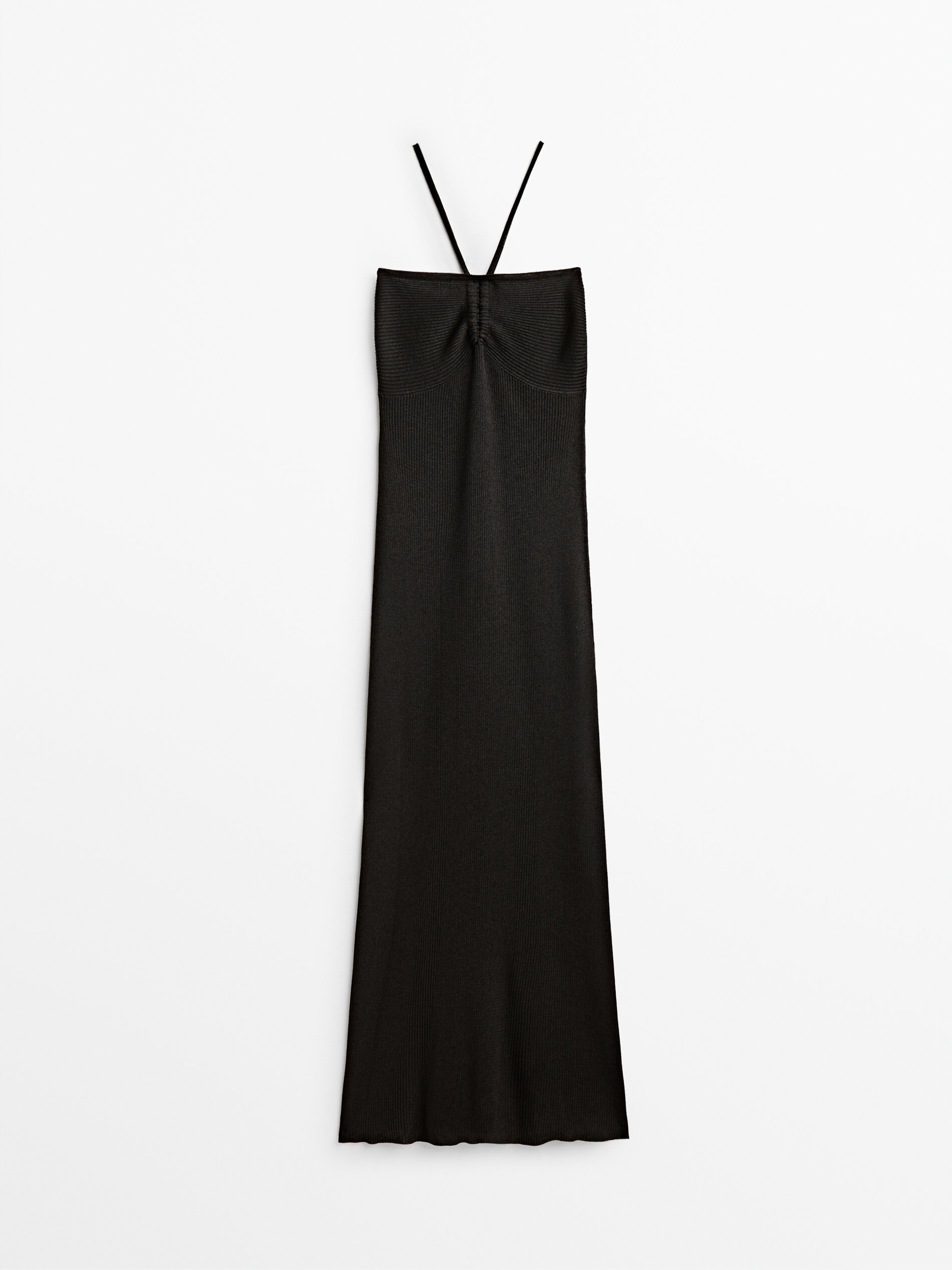 

Платье женское Massimo Dutti 06606624800 черное S, 06606624800