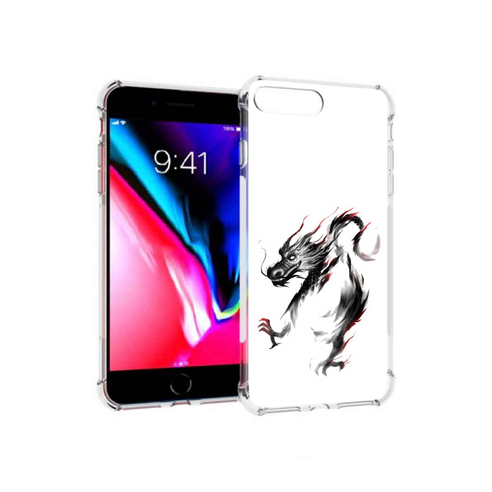 

Чехол MyPads Tocco для Apple iPhone 8 Plus черный дракон (PT70866.609.690), Прозрачный, Tocco