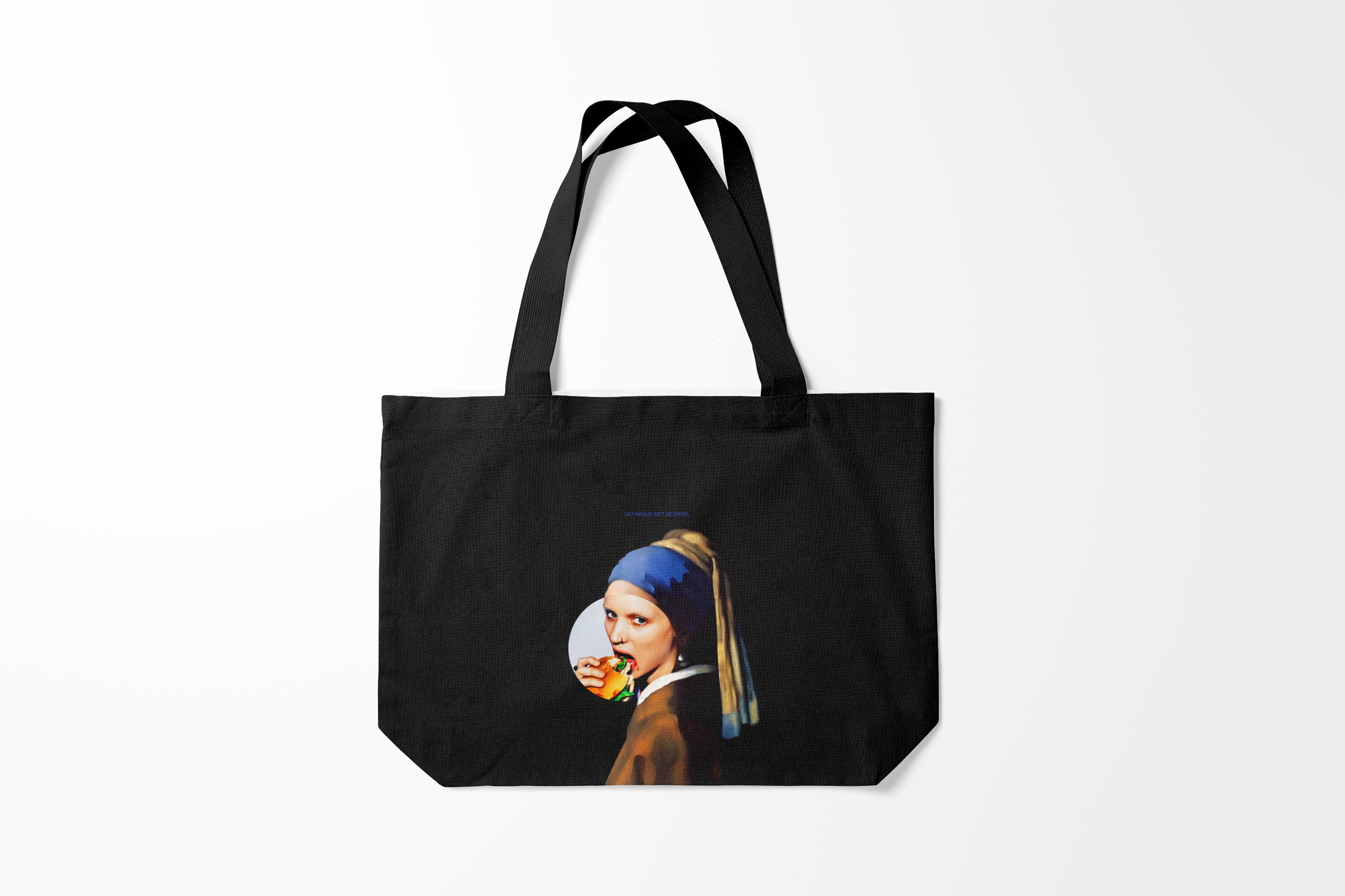 

Сумка шoппер унисекс Burnettie все Het meisje met de parel, черный, все Het meisje met de parel