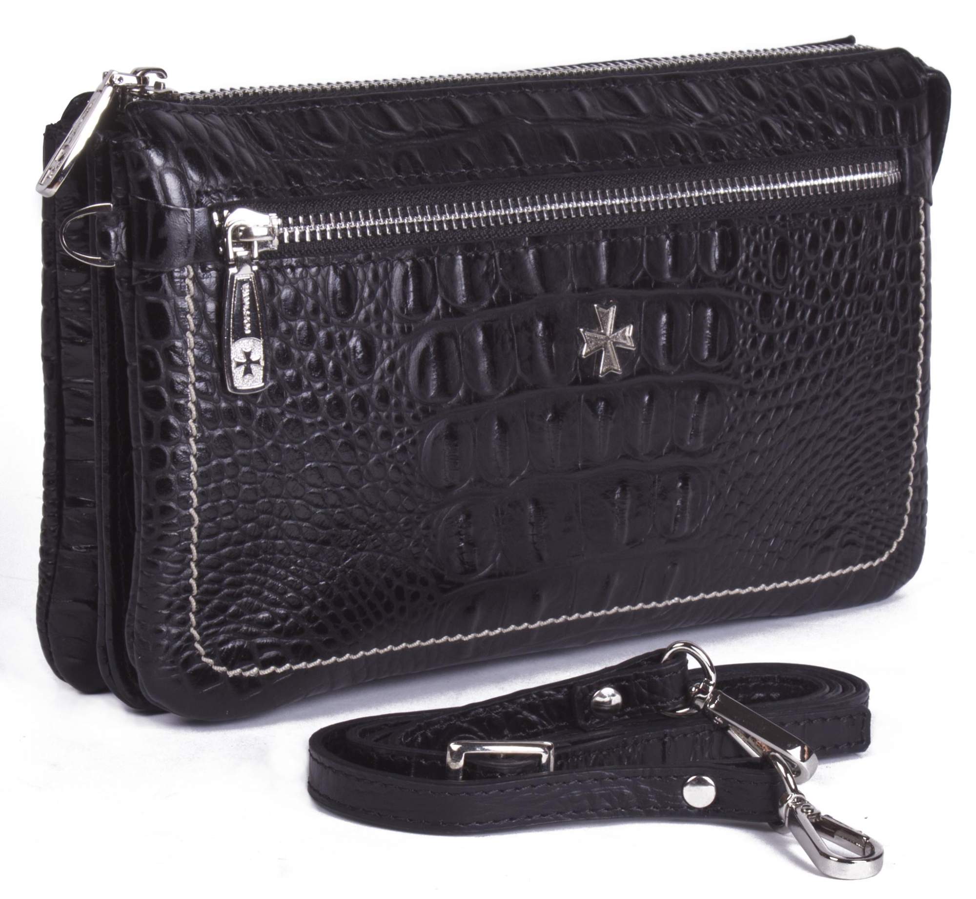 

Клатч мужской Narvin 9449 bambino black, Черный, 9449