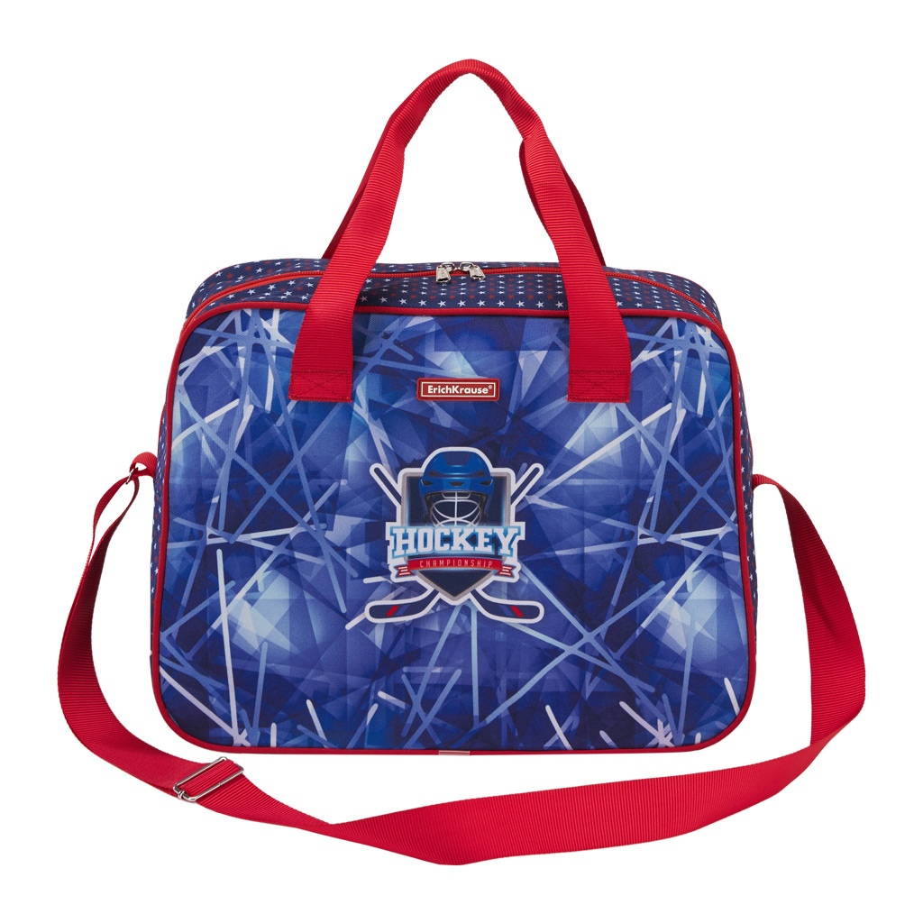 Дорожная сумка мужская ErichKrause Hockey синяя, 29x38x20 см
