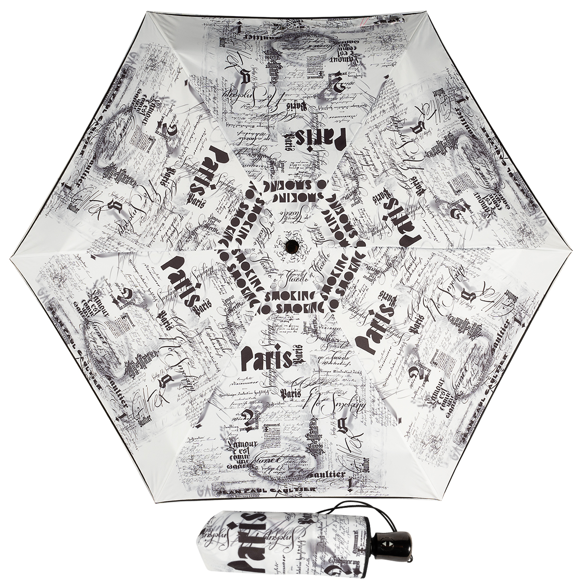 Зонт складной женский автоматический Jean Paul Gaultier 1313-OC blanc