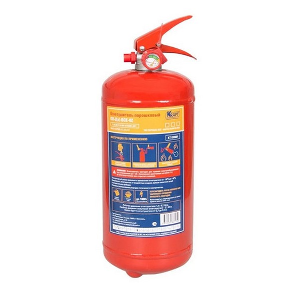 

Огнетушитель Kraft ОП -2 порошк. заряд 2кг красный (KT 830601)