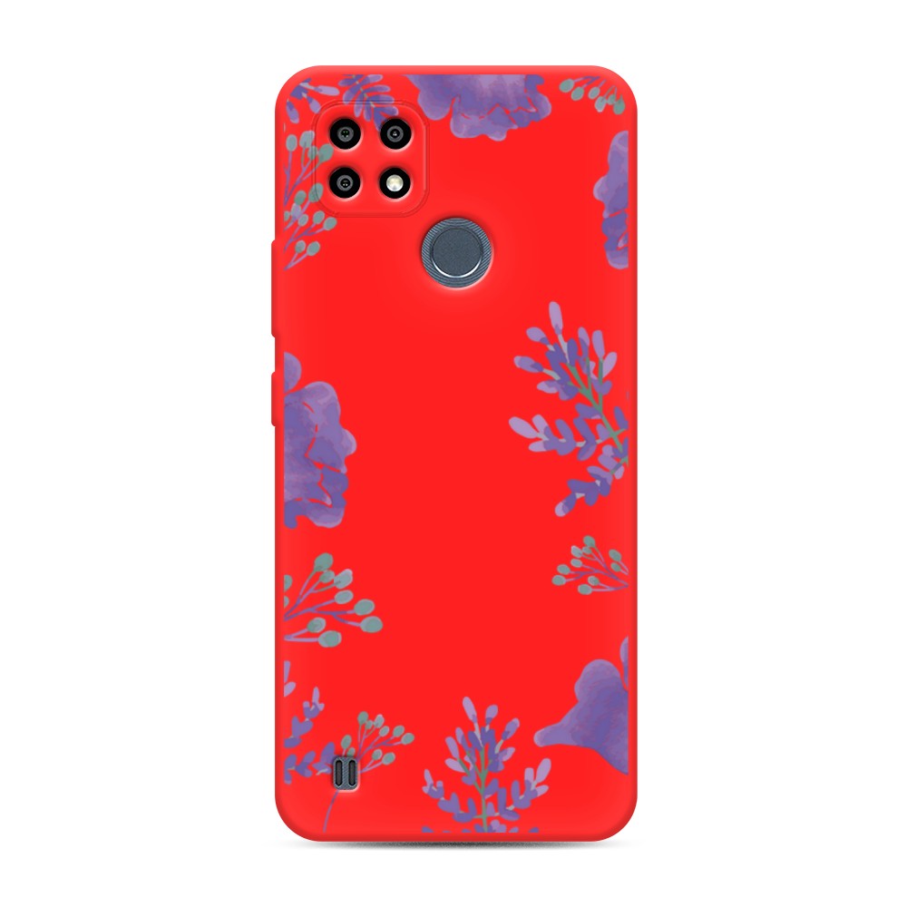 

Чехол Awog на Realme C21Y/C25Y "Сиреневая цветочная рамка"