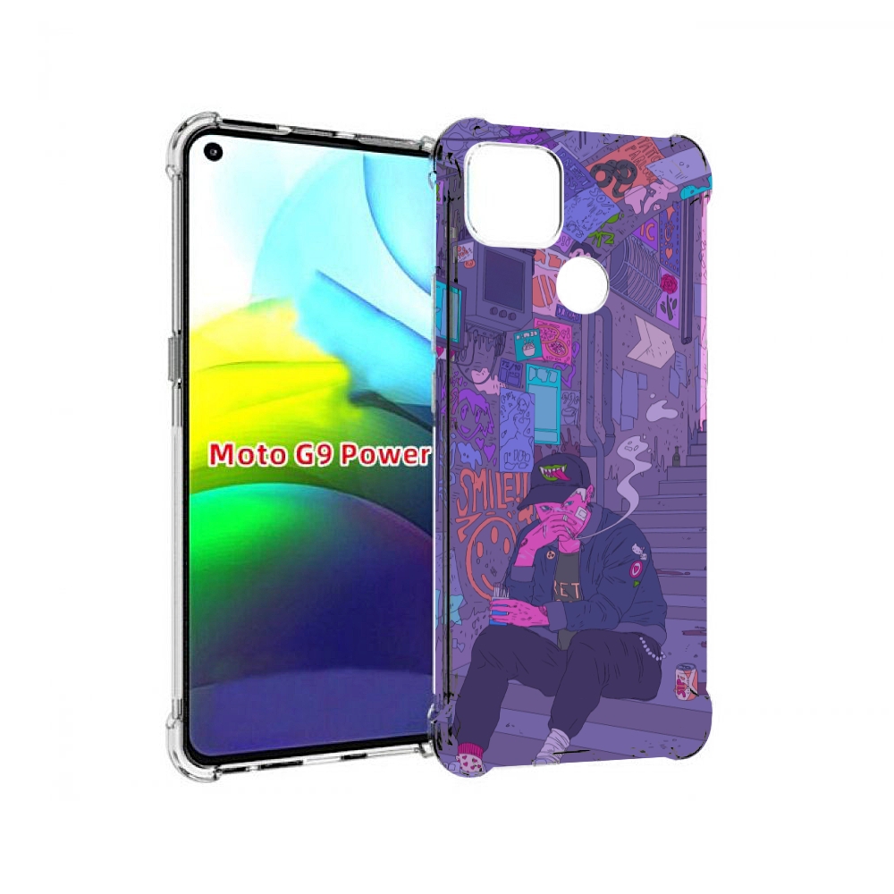 

Чехол MyPads парень в подъезде мультик для Motorola Moto G9 Power, Прозрачный, Tocco