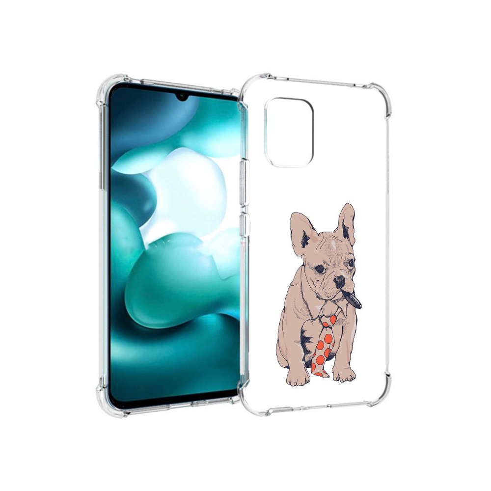 

Чехол MyPads Tocco для Xiaomi Mi 10 Lite бульдог с сигарой (PT150213.294.250), Прозрачный, Tocco