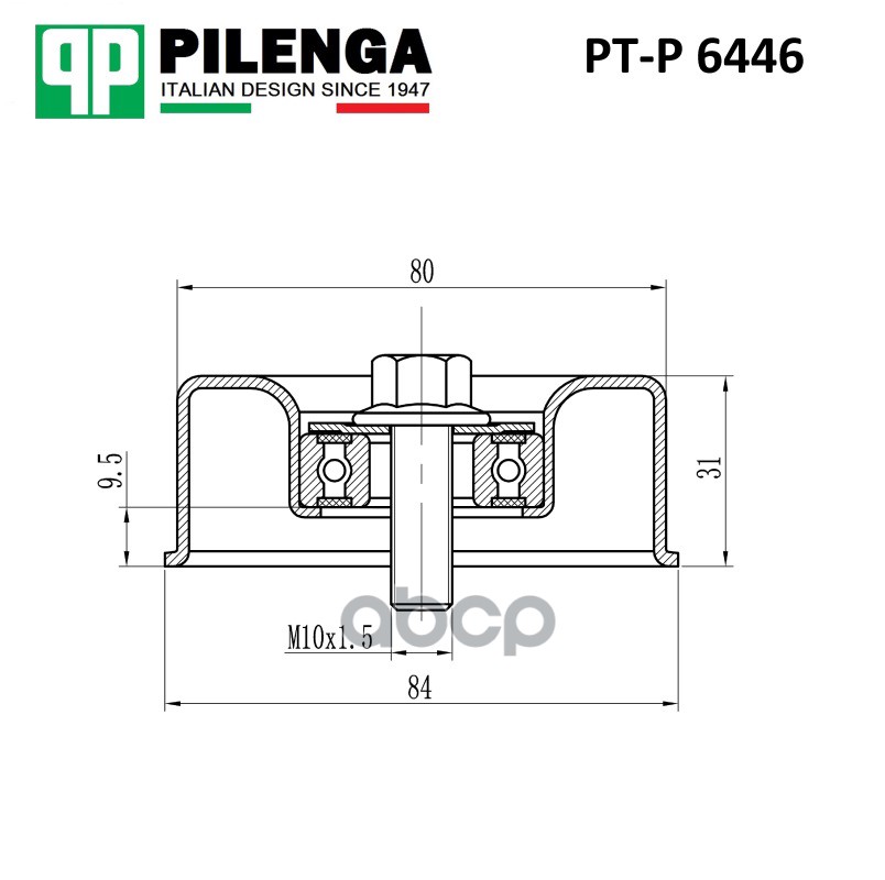 

Ролик Натяжителя Ремня PILENGA PTP6446