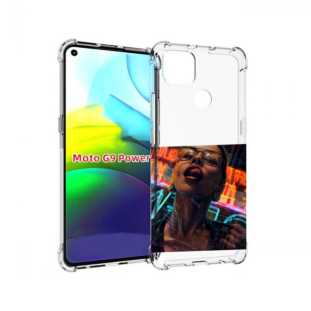 Чехол MyPads пирсинги-в-щеках для Motorola Moto G9 Power