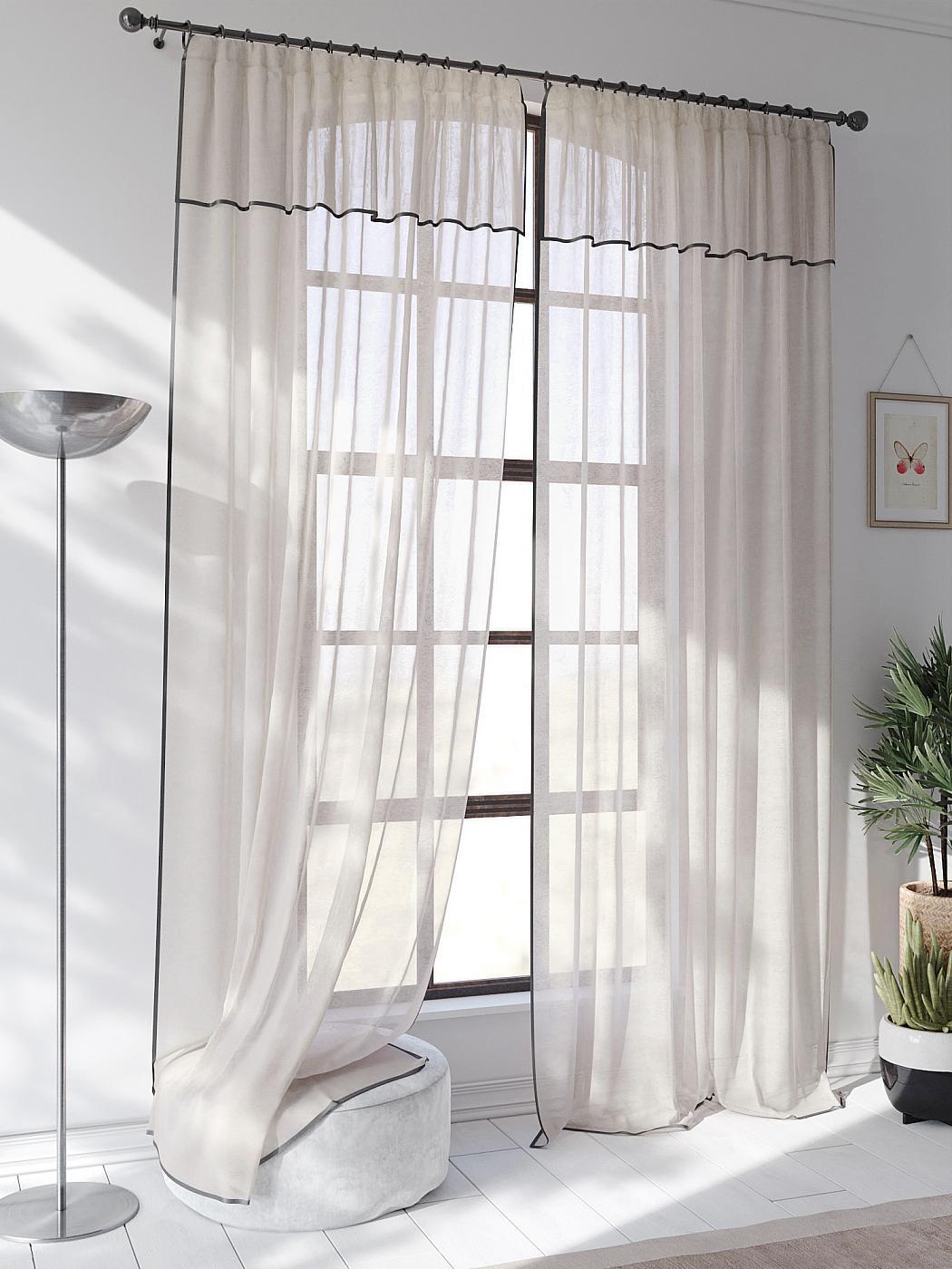 

Тюль для комнаты AT HOME / 200х250 см / Ланбика (серый), 207238