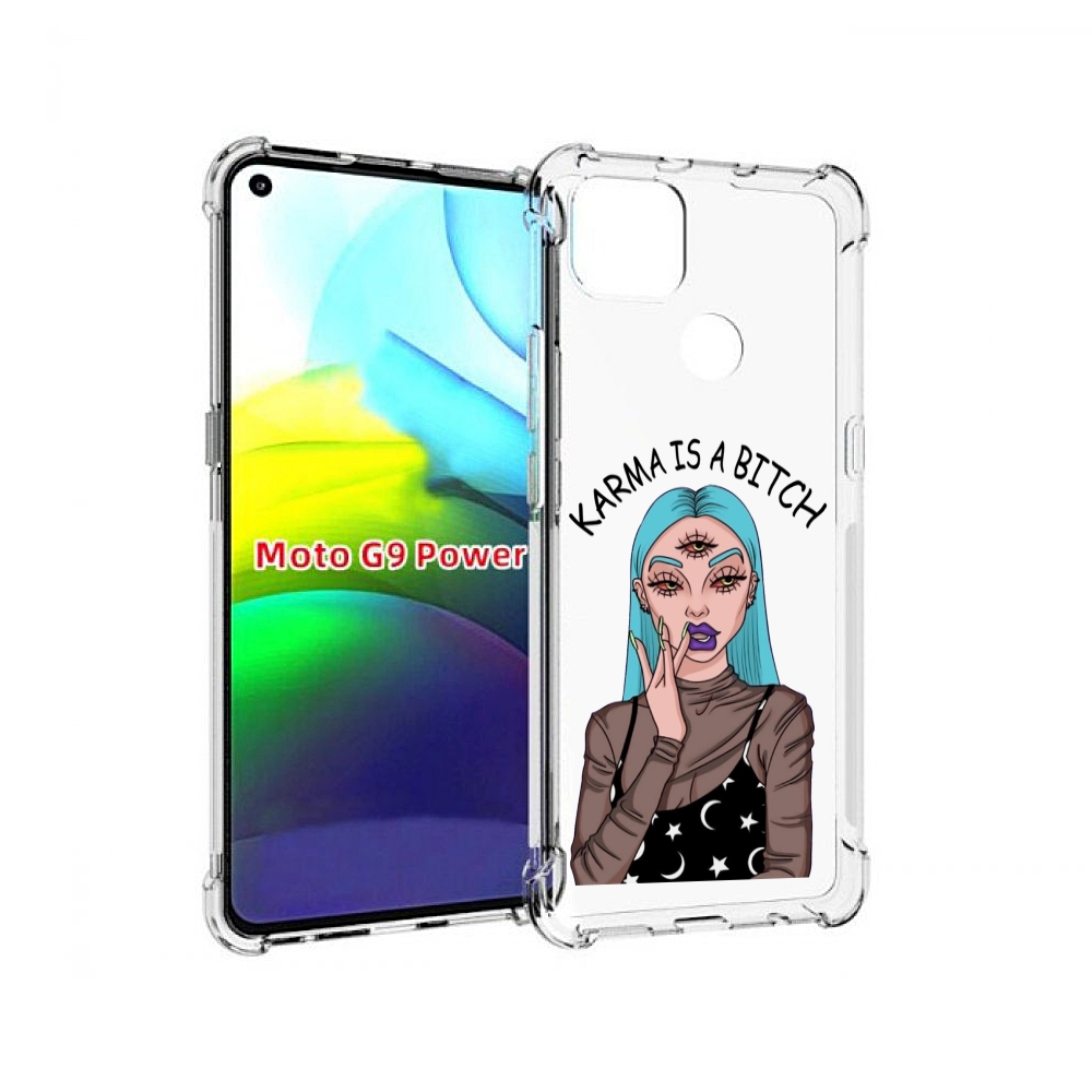 

Чехол MyPads плохая-карма женский для Motorola Moto G9 Power, Прозрачный, Tocco