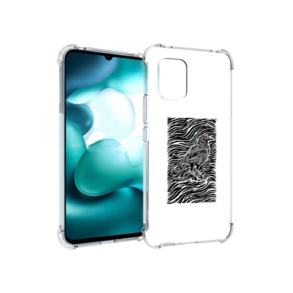 

Чехол MyPads Tocco для Xiaomi Mi 10 Lite ворон в абстракции (PT150213.294.272), Прозрачный, Tocco
