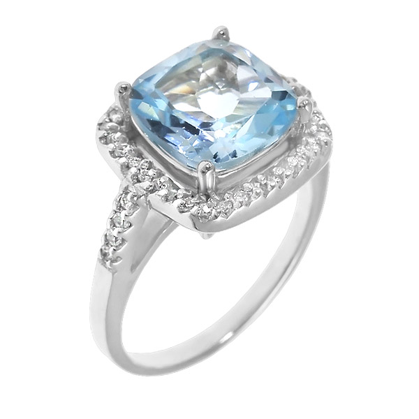 

Кольцо из серебра р. 19 Balex Jewellery 1405932408, топаз\фианит, 1405932408