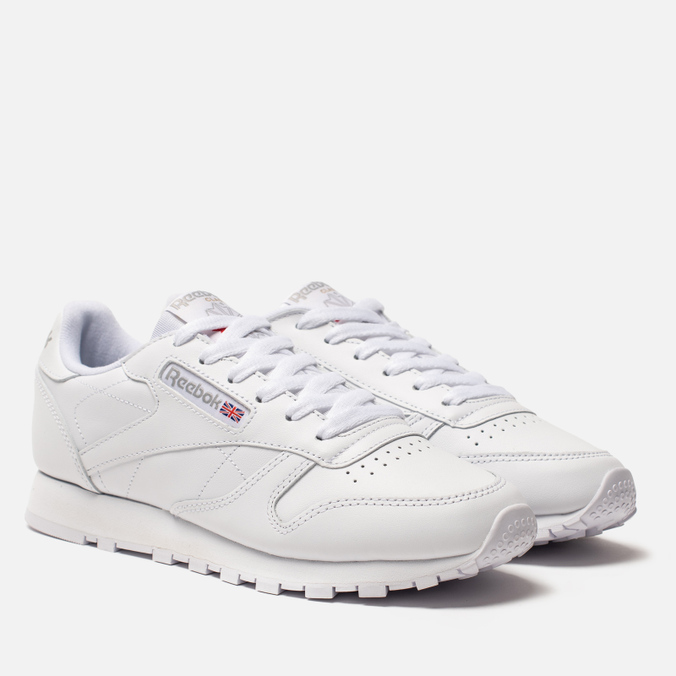 фото Кроссовки женские reebok classic leather белые 38.5 eu