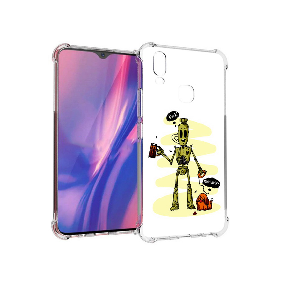 

Чехол MyPads Tocco для Vivo Y11 прикольный робот (PT144890.422.557), Прозрачный, Tocco