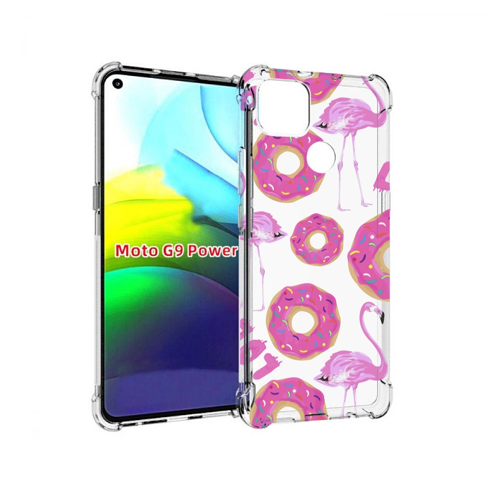 

Чехол MyPads пончики-фламинго для Motorola Moto G9 Power, Прозрачный, Tocco