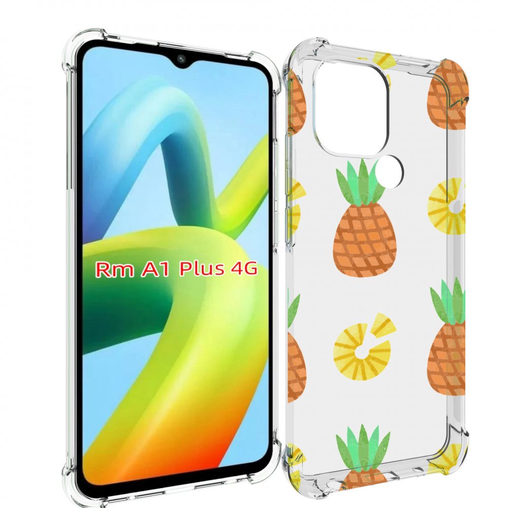 

Чехол MyPads ананасики для Xiaomi Redmi A1 Plus +, Прозрачный, Tocco