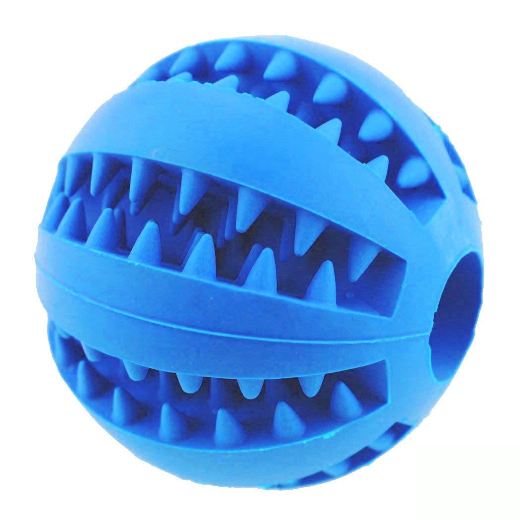 фото Мяч для чистки зубов и кормушка, голубой pets & friends pf-ball-01