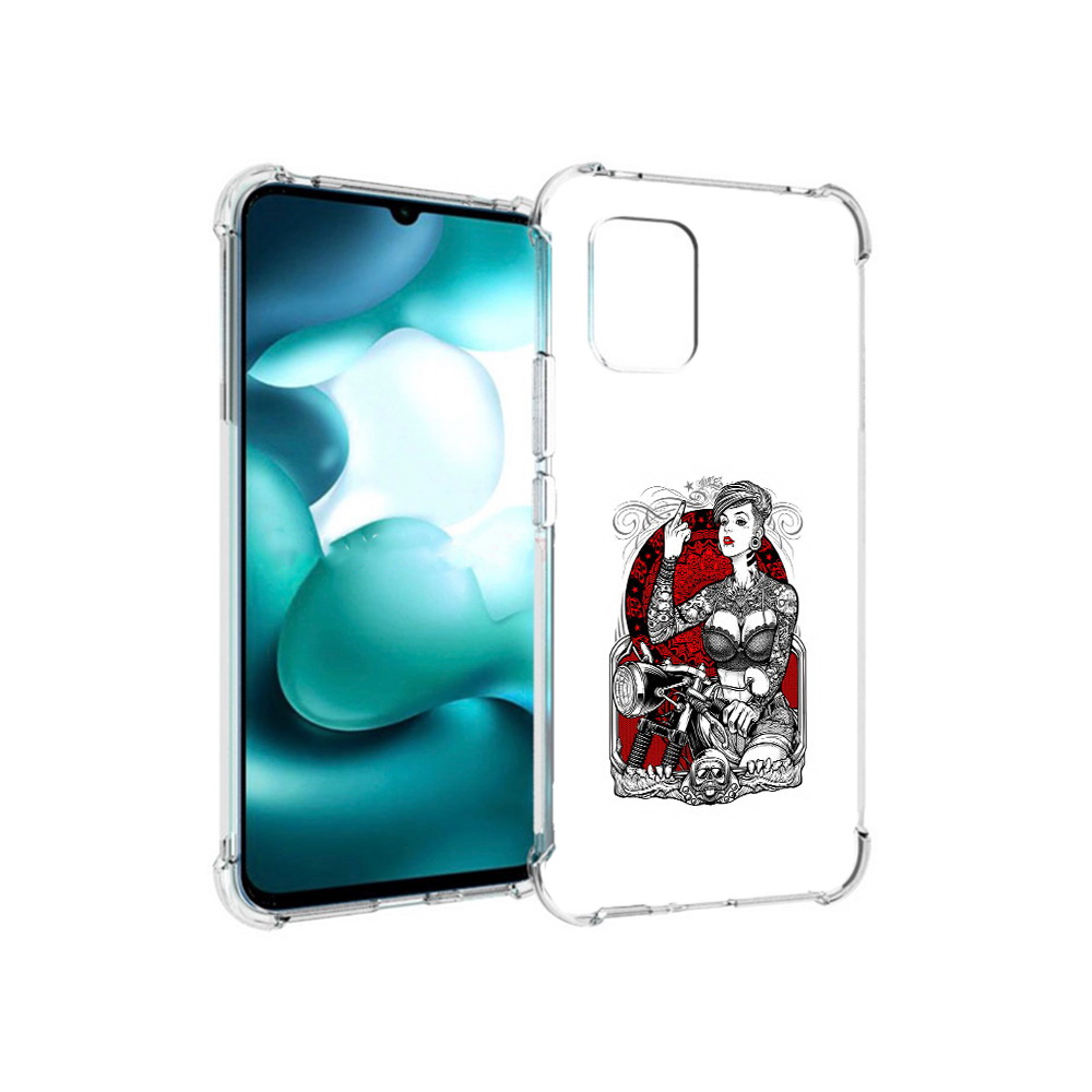 Чехол MyPads Tocco для Xiaomi Mi 10 Lite девушка на мотоцикле (PT150213.294.308)