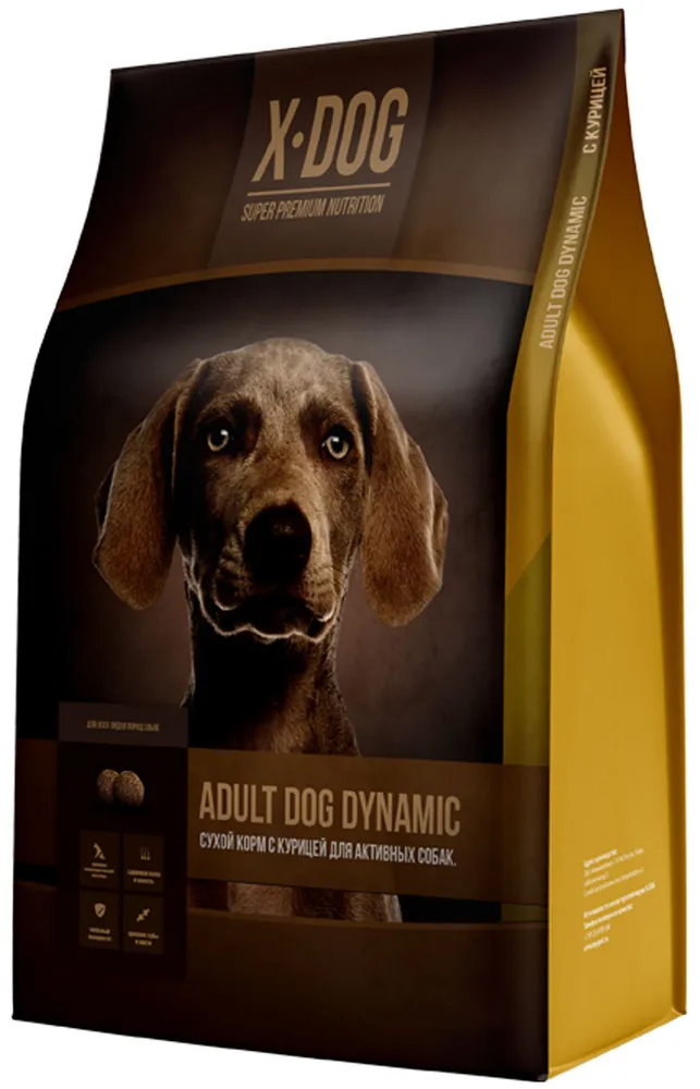 

Сухой корм для взрослых активных собак всех пород X-Dog Adult Dog Dynamic Курица 15кг, X-DOG ADULT DOG DYNAMIC для взрослых активных собак всех пород с курицей (15 кг)