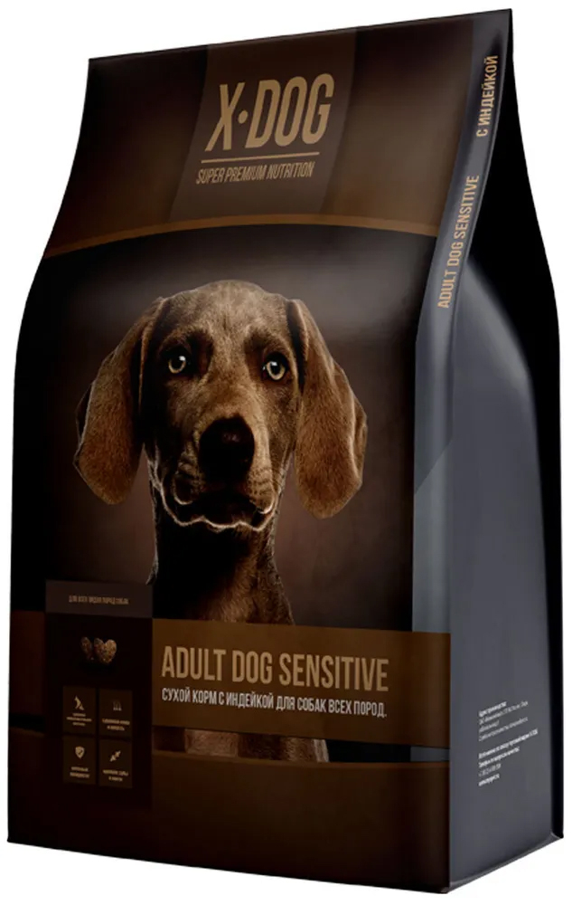 

Сухой корм для взрослых активных собак с чувствит. пищевар. X-Dog Adult Dog Индейка 15кг, X-DOG ADULT DOG SENSITIVE для взрослых собак всех пород с чувствительным пищеварением с индейкой (15 кг)