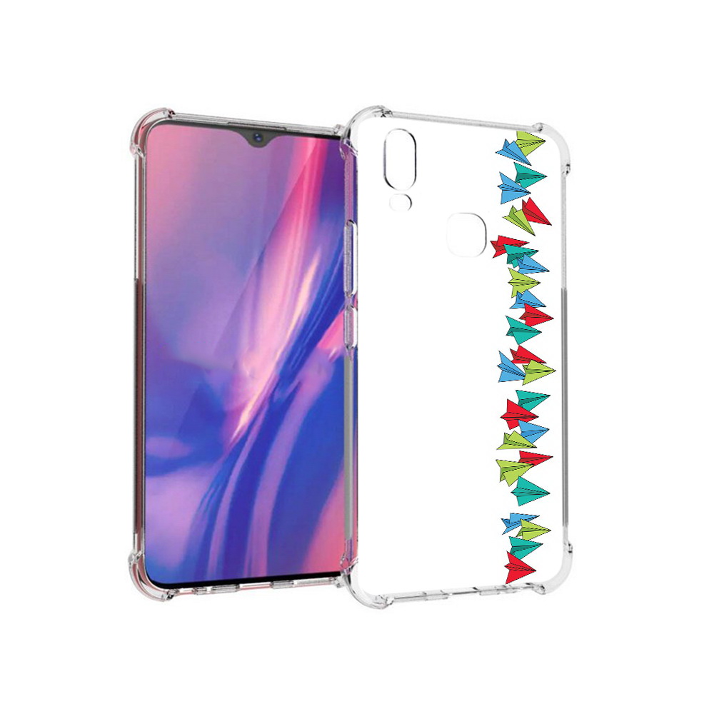 

Чехол MyPads Tocco для Vivo Y11 самолетики из листочков (PT144890.422.593), Прозрачный, Tocco