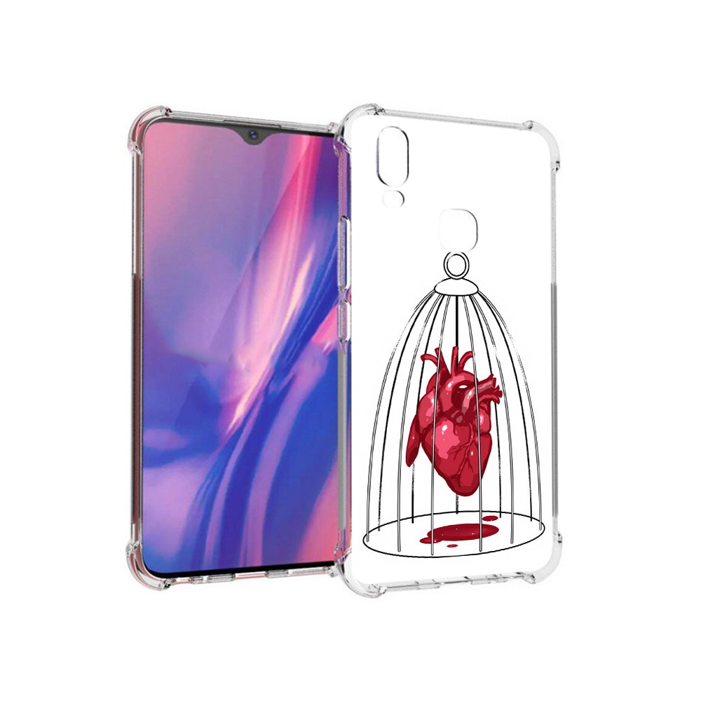 

Чехол MyPads Tocco для Vivo Y11 сердце в клетке (PT144890.422.597), Прозрачный, Tocco