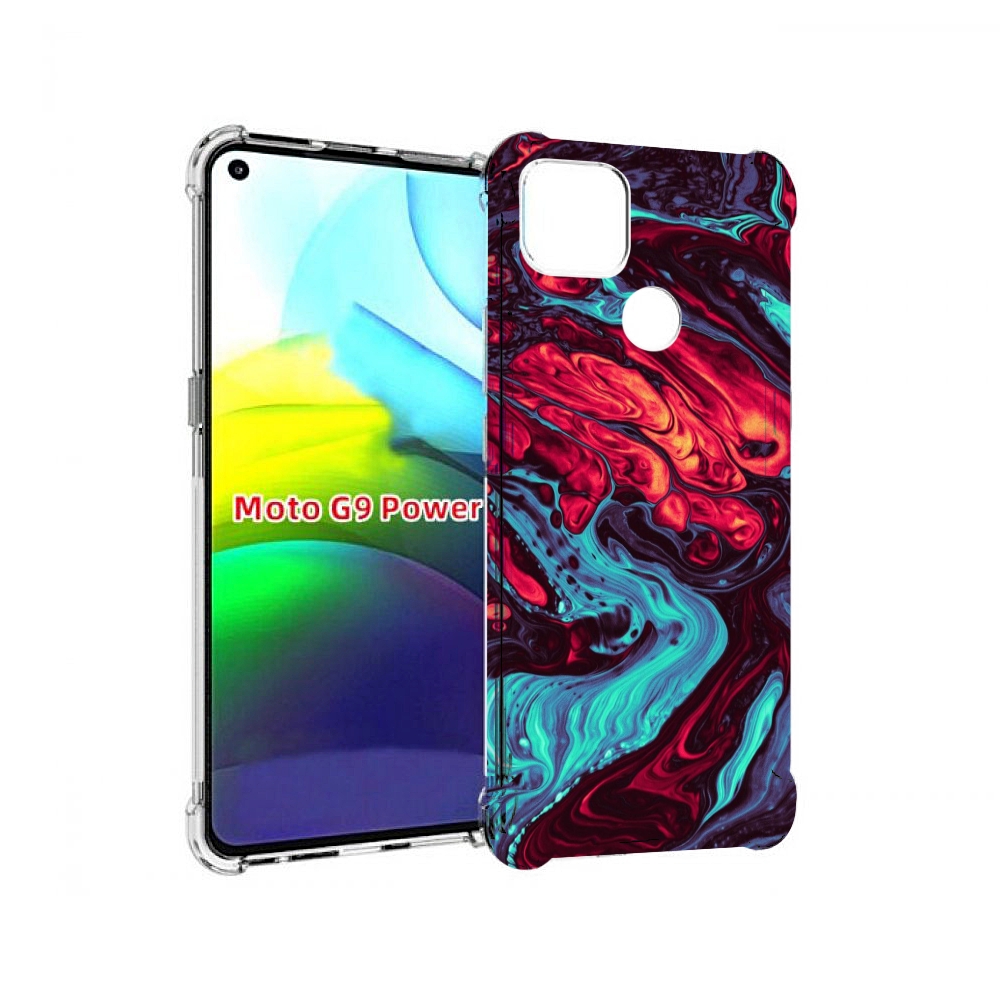 

Чехол MyPads разбавленная краска для Motorola Moto G9 Power, Прозрачный, Tocco
