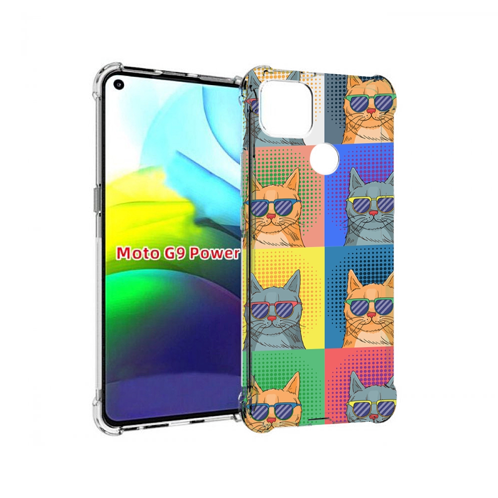 

Чехол MyPads разноцветные-коты для Motorola Moto G9 Power, Прозрачный, Tocco