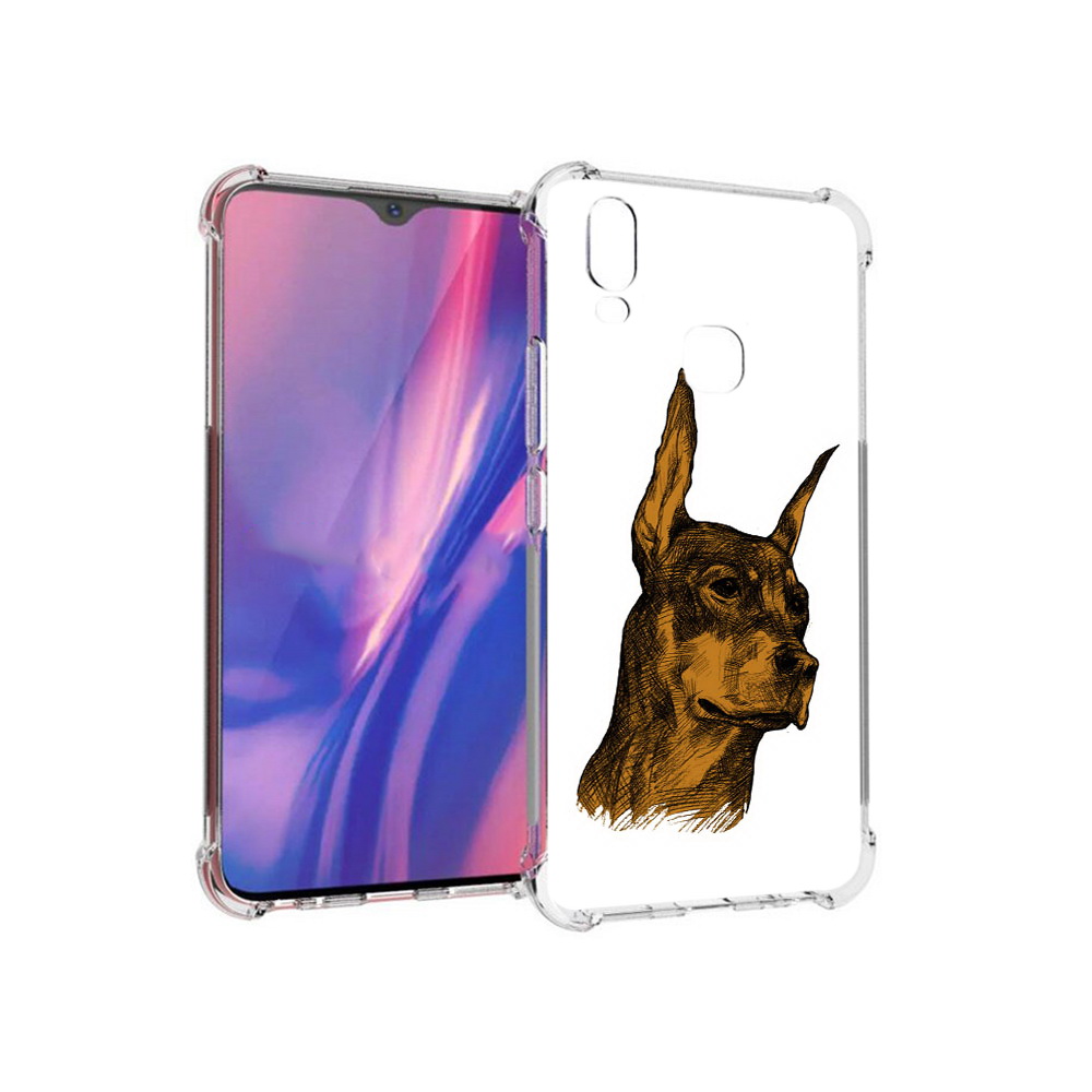 

Чехол MyPads Tocco для Vivo Y11 скетч доберман (PT144890.422.605), Прозрачный, Tocco