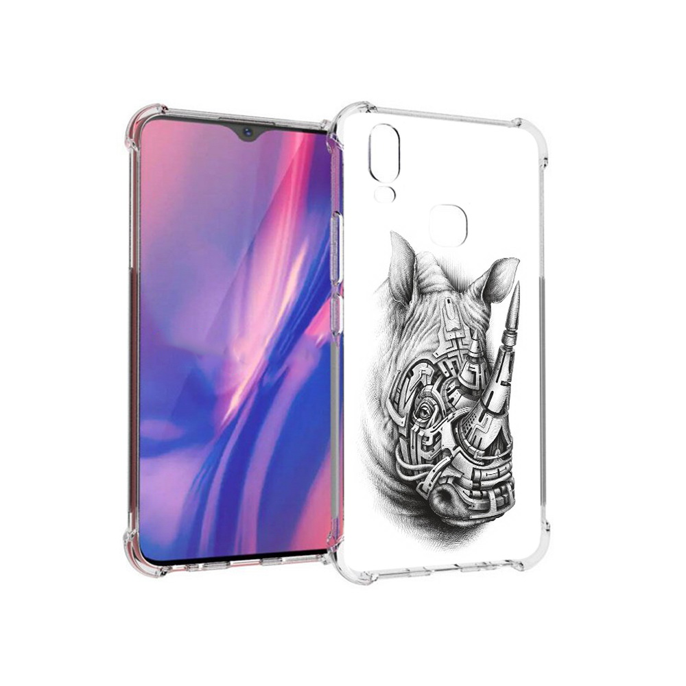 

Чехол MyPads Tocco для Vivo Y11 стальной носорог (PT144890.422.620), Прозрачный, Tocco