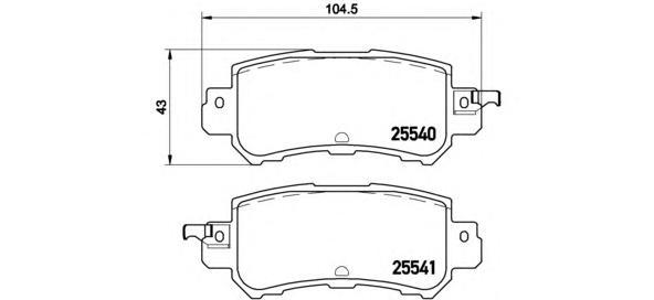 

Тормозные колодки brembo задние дисковые для Mazda CX-5 P49047