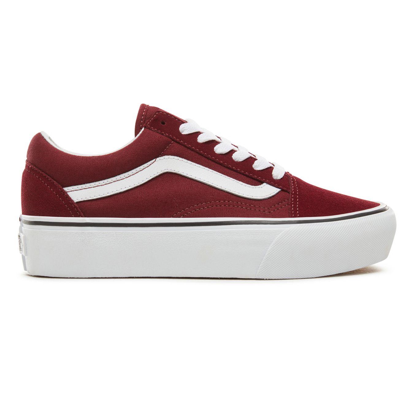 фото Кеды мужские vans ua old skool platfor port royale/ бордовые 35.5 eu